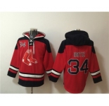 Men's Boston Red Sox #34 David Ortiz Ageless Must-Have Lace-Up Pullover Hoodie