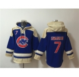 Men's Chicago Cubs #7 Dansby Swanson Ageless Must-Have Lace-Up Pullover Hoodie