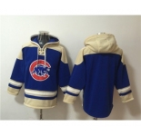 Men's Chicago Cubs Blank Ageless Must-Have Lace-Up Pullover Hoodie
