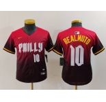 Youth Philadelphia Phillies #10 JT Realmuto Number Red 2024 City Connect Limited Jersey