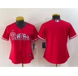 Youth Philadelphia Phillies Blank Red Stitched Cool Base Jersey