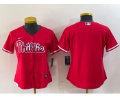Youth Philadelphia Phillies Blank Red Stitched Cool Base Jersey