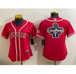 Women's Texas Rangers Team Big Logo Red 2026 City Connect Stadium Stitched Baseball Jersey