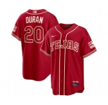 Youth Texas Rangers #20 Ezequiel Durán Red 2026 City Connect Stadium Stitched Baseball Jersey