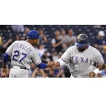 Youth Texas Rangers #27 Tony Beasley Grey Road Cool Base MLB Jersey