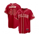 Youth Texas Rangers #48 Jacob deGrom Red 2026 City Connect Stadium Stitched Baseball Jersey