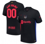 Men's Barcelona Custom Black 2024-25 Away Soccer Jersey