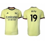 Arsenal F.C #19 Nicolas Pépé Away Soccer Jersey2
