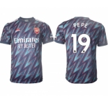 Arsenal F.C #19 Nicolas Pépé Away Soccer Jersey3