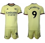 Arsenal F.C #9 Lacazette Away Soccer Jersey with Shorts