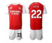 Men's Arsenal F.C #22 David Raya 2026 Red Home Soccer Jersey Suit