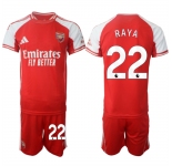 Men's Arsenal F.C #22 David Raya Red 2025 Home Soccer Jersey Suit