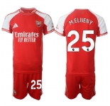 Men's Arsenal F.C #25 Mohamed Elneny Red 2025 Home Soccer Jersey Suit