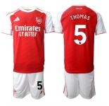 Men's Arsenal F.C #5 Thomas 2026 Red Home Soccer Jersey Suit