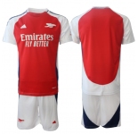 Men's Arsenal F.C Blank 2024 Red Home Soccer Jersey Suit