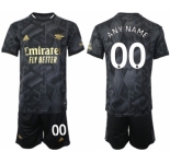 Men's Arsenal F.C Custom 2023 Black Away Soccer Jersey Suit