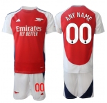 Men's Arsenal F.C Custom 2024 Red Home Soccer Jersey Suit