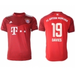 Men's FC Bayern München #19 Alphonso Davies Red Home Soccer Jersey