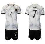 Men's Germany #7 Havertz White Home Soccer Jersey Suit