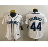 Youth Seattle Mariners #44 Julio Rodríguez White Cool Base Stitched Baseball Jersey