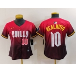 Women's Philadelphia Phillies #10 JT Realmuto Number Red 2024 City Connect Limited Jersey