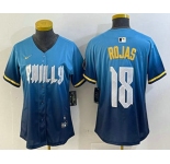 Women's Philadelphia Phillies #18 Johan Rojas Blue 2024 City Connect Limited Stitched Jersey