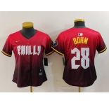 Women's Philadelphia Phillies #28 Alec Bohm Red 2024 City Connect Limited Jersey