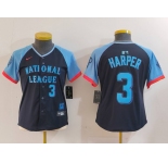 Women's Philadelphia Phillies #3 Bryce Harper Navy 2024 All Star Limited Stitched Jersey