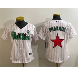 Women's Philadelphia Phillies Phanatic White Green Stitched Baseball Jersey