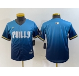 Youth Philadelphia Phillies Blank Blue 2024 City Cool Base Stitched Jersey