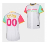 Youth San Diego Padres Custom 00 White Jersey 2022-23 City Connect jersey
