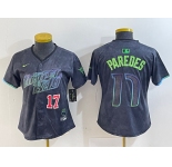 Women's Tampa Bay Rays #17 Isaac Paredes Charcoal 2024 City Connect Limited Cool Base Jerseys