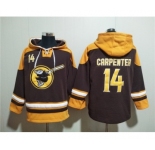 Men's San Diego Padres #14 Matt Carpenter Brown Gold Ageless Must-Have Lace-Up Pullover Hoodie