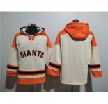 Men's San Francisco Giants Blank Cream Ageless Must-Have Lace-Up Pullover Hoodie