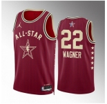 Men 2024 All Star #22 Franz Wagner Crimson Stitched Basketball Jersey