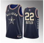 Men 2024 All Star #22 Jimmy Butler Navy Stitched Basketball Jersey