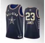 Men 2024 All Star #23 LeBron James Navy Stitched Basketball Jersey