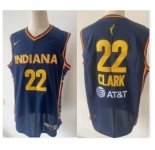 Men Indiana Fever Caitlin Clark #22 Navy Blue Stitched Basketball Nike WNBA Jersey
