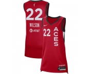 Mens Unisex Las Vegas Aces #22 A'ja Wilson Red Rebel Edition Player Jersey