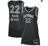 Women's Unisex Las Vegas Aces #22 A'ja Wilson Black Explorer Edition Player Jersey 
