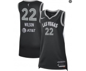 Women's Unisex Las Vegas Aces #22 A'ja Wilson Black Explorer Edition Player Jersey 