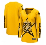 Women All Star Game 2024 Yellow Breakaway Stitched Hockey Jersey