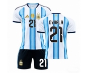 2026 FIFA World Cup Argentina Soccer Home Jersey #21 Paulo Dybala