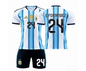 2026 FIFA World Cup Argentina Soccer Home Jersey #24 Enzo Fernandez