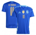 Men's Argentina #11 Di maria 2024 Blue Away Soccer Jersey
