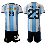 Men's Argentina #23 E.MARTINEZ National Team FIFA x World Cup 2026 Home White On Field Jersey