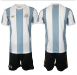Men's Argentina Blank White Blue 2024-25 Home Soccer Jersey Suit