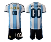Men's Argentina Custom White Blue 2025-26 Home Soccer Jersey Suit