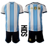 Youth Argentina Blank National Team FIFA x World Cup 2026 Home White On Field Kids Jersey