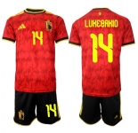 Men's Belgium #14 LUKEBAKIO National Team FIFA x World Cup 2026 Home Red On Field Jersey